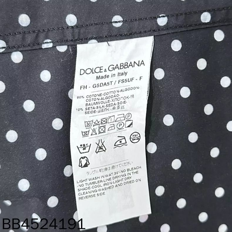 Dolce & Gabbana Dolce & Gabbana Black Polka Dot Shirt Size S / US 4 / IT 40 - 5 Thumbnail