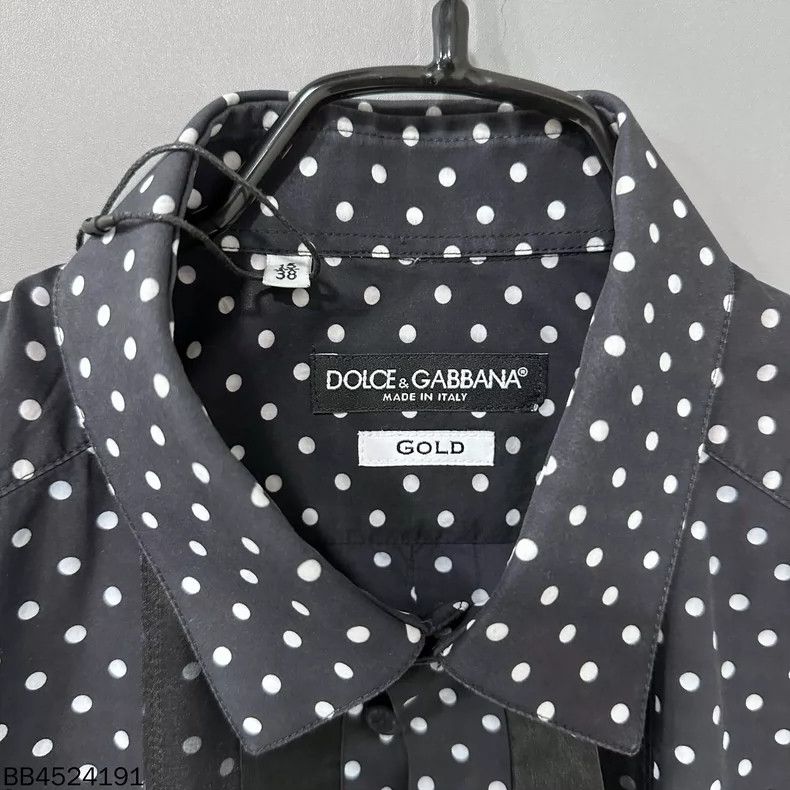 Dolce & Gabbana Dolce & Gabbana Black Polka Dot Shirt Size S / US 4 / IT 40 - 4 Thumbnail