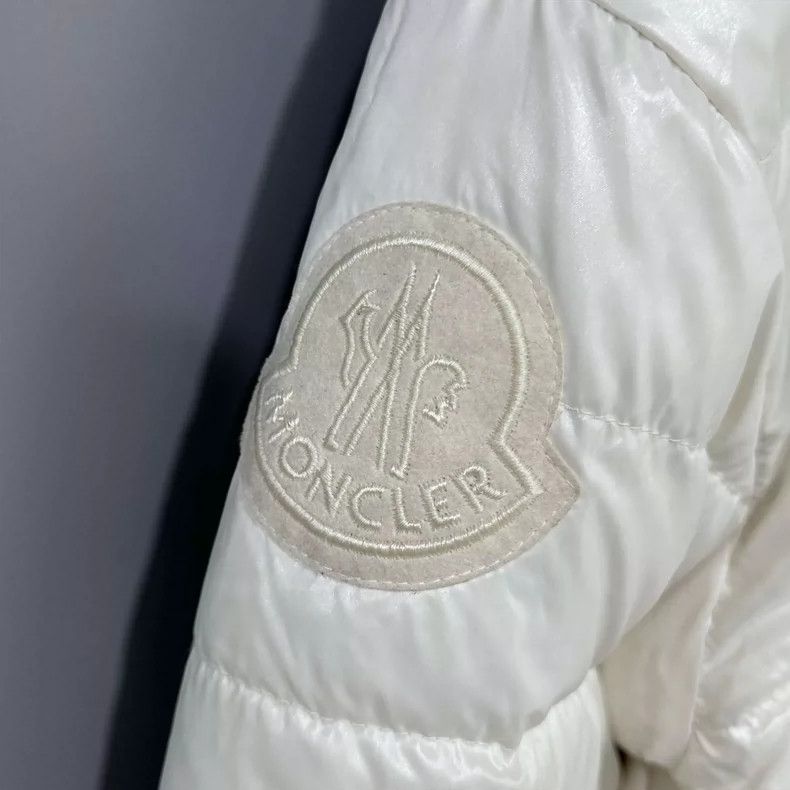 Moncler Cream Double-Sided Faux Fur Coat Size L / US 10 / IT 46 - 8 Thumbnail