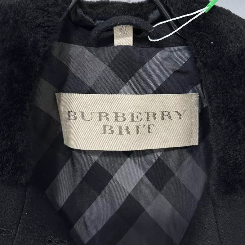 Burberry Black Wool Coat by Burberry Size S / US 4 / IT 40 - 4 Thumbnail