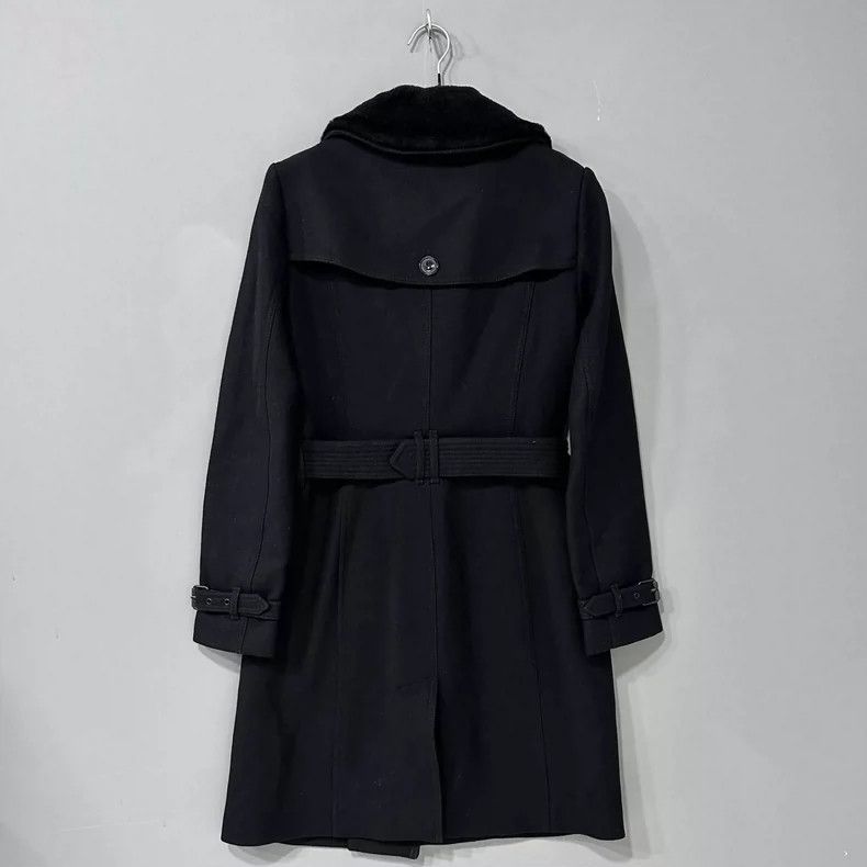 Burberry Black Wool Coat by Burberry Size S / US 4 / IT 40 - 3 Thumbnail