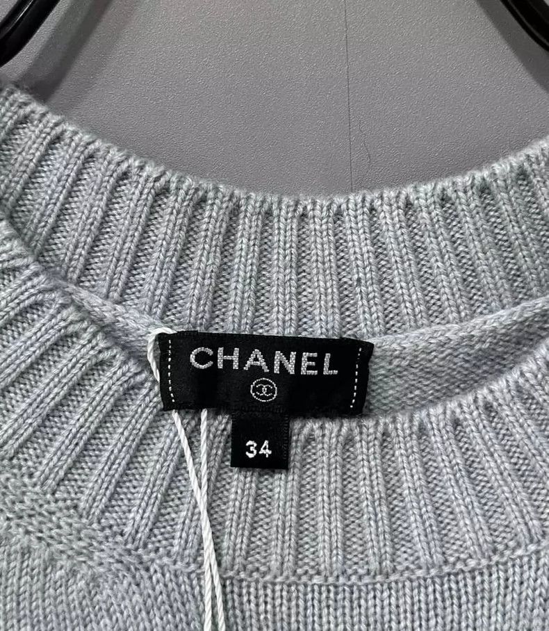 Chanel Chanel Gray Knit Top for Women Size XS / US 0-2 / IT 36-38 - 5 Thumbnail