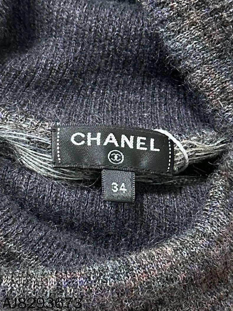 Chanel High Neck Diamond Pattern Sweater Size XS / US 0-2 / IT 36-38 - 5 Thumbnail