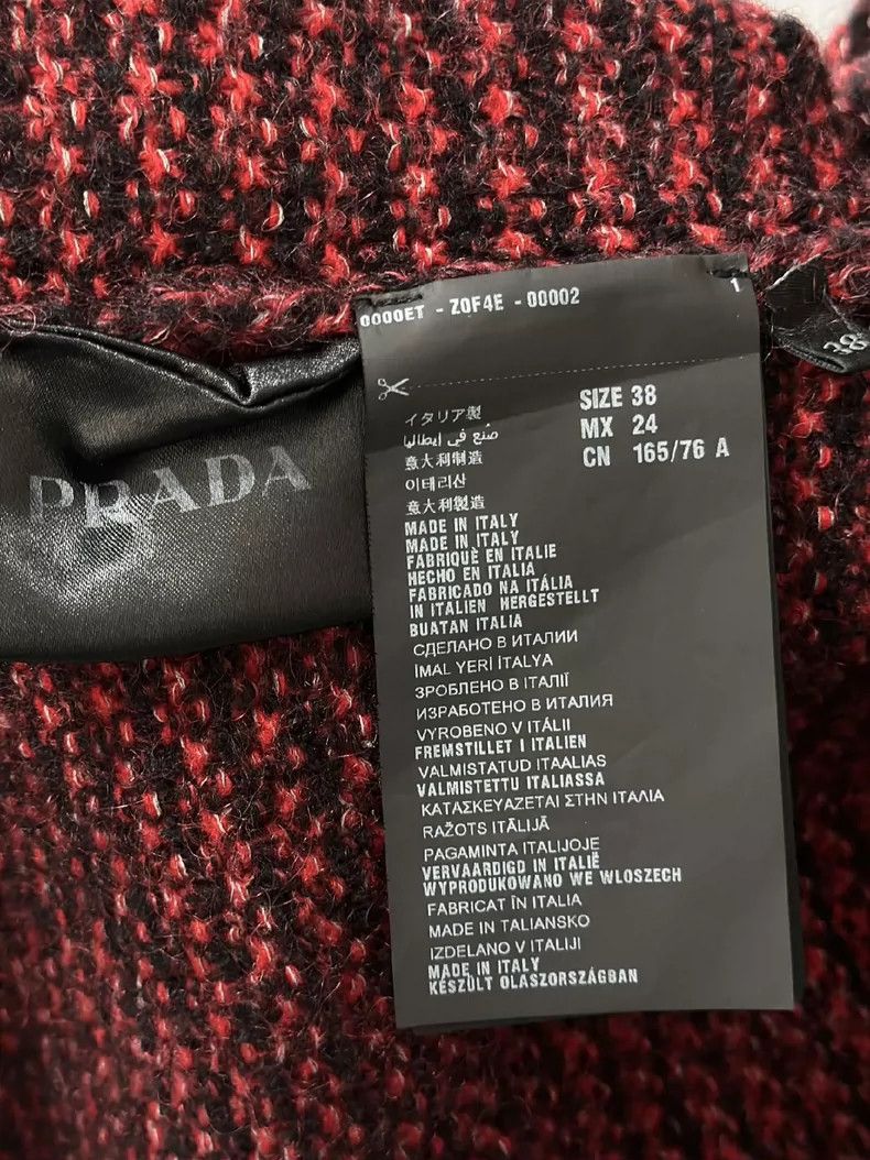 Prada Black and Red Woven Cardigan by PRADA Size S / US 4 / IT 40 - 5 Thumbnail