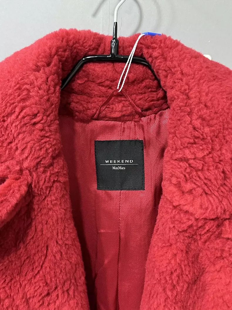 Moncler Red Short Teddy Coat by MaxMara Size S / US 4 / IT 40 - 4 Thumbnail