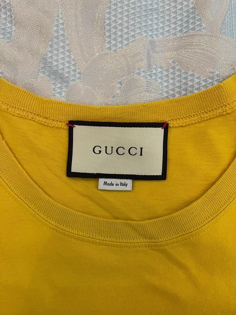 Gucci Gucci Classic Logo Yellow T-Shirt Size M / US 6-8 / IT 42-44 - 2 Thumbnail