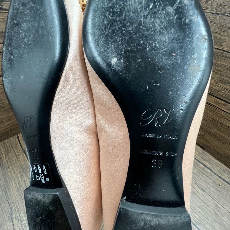 Roger Vivier Roger Vivier Pink Satin Flats with Rhinestones Size US 6 / IT 36 - 6 Thumbnail