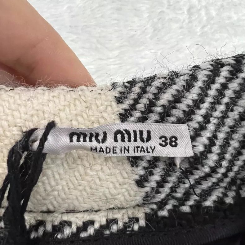 Miu Miu Miu Miu Diamond Checkered Skirt Size 38 Size 38" / US 16 / IT 52 - 3 Thumbnail