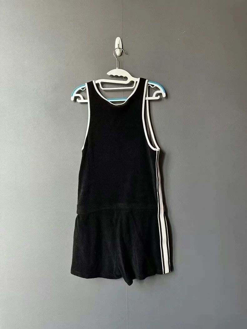 Celine Black Celine Jumpsuit with White Stripes Size 23" - 2 Thumbnail