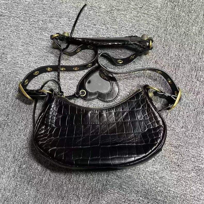 Balenciaga Balenciaga Black Gold Studded Biker Bag Size ONE SIZE - 2 Thumbnail