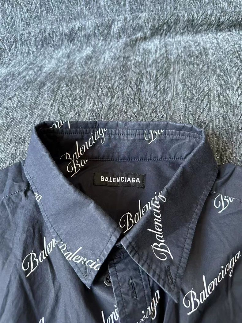 Balenciaga Balenciaga Logo Short Sleeve Shirt Size XL / US 12-14 / IT 48-50 - 3 Thumbnail