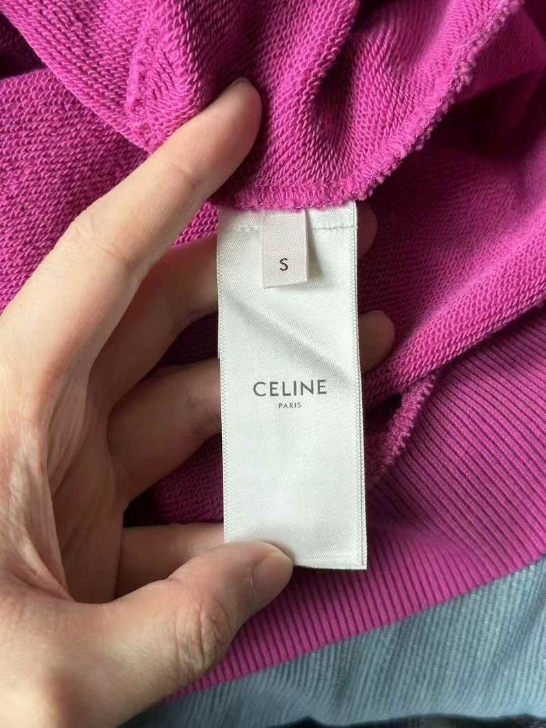 Celine Celine Pink Logo Hoodie Size S / US 4 / IT 40 - 4 Thumbnail