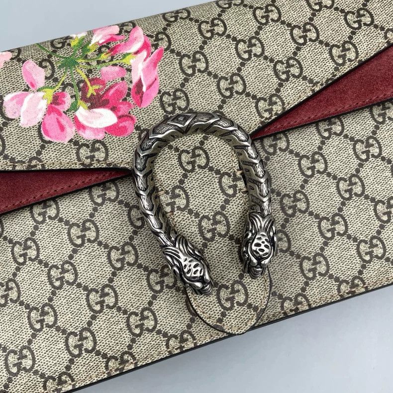 Gucci Gucci Floral Shoulder Bag with Snake Buckle Size ONE SIZE - 6 Thumbnail
