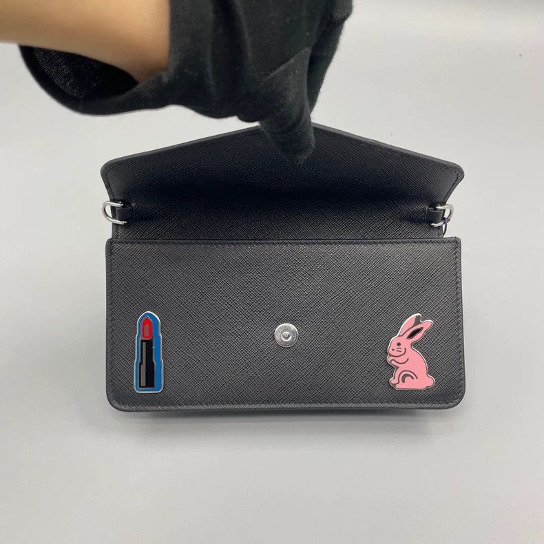 Prada Prada WOC Chain Mini Bag with Patches Size ONE SIZE - 8 Thumbnail