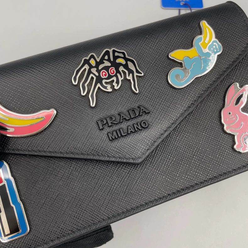 Prada Prada WOC Chain Mini Bag with Patches Size ONE SIZE - 6 Thumbnail