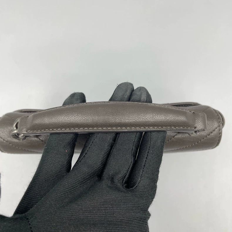 Yves Saint Laurent YSL Gray Silver V-Pattern Mini Crossbody Bag Size ONE SIZE - 7 Thumbnail