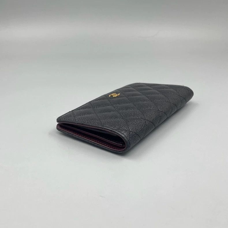 Chanel Chanel Long Wallet in Black Caviar Leather Size ONE SIZE - 5 Thumbnail