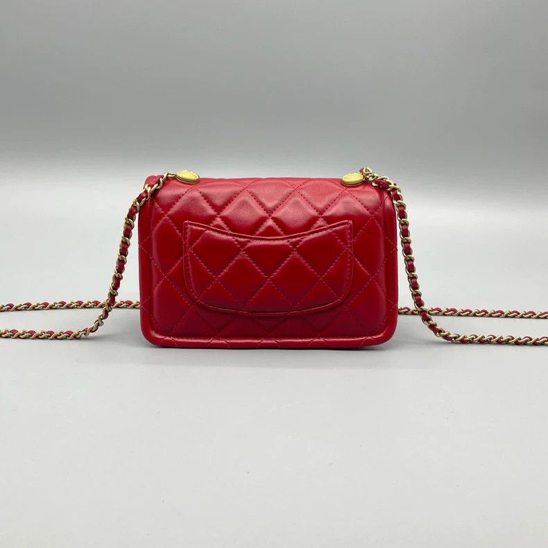 Chanel Chanel Red Gold Mini Crossbody Bag Size ONE SIZE - 2 Thumbnail