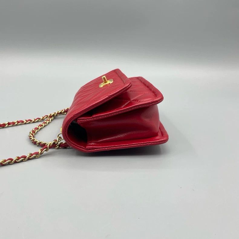 Chanel Chanel Red Gold Mini Crossbody Bag Size ONE SIZE - 4 Thumbnail