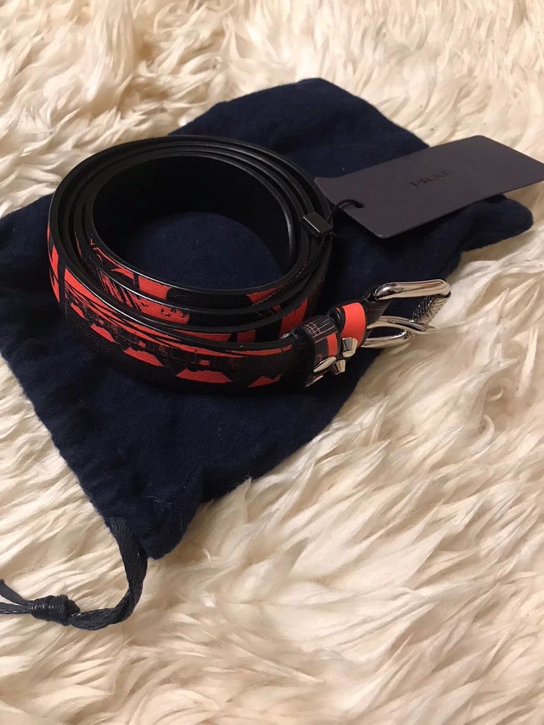 Prada Prada Leather Belt with Comic Graffiti Design Size ONE SIZE - 5 Thumbnail