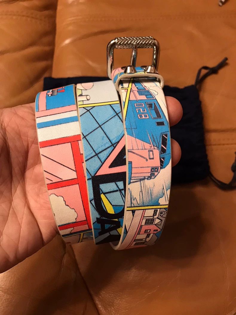 Prada Prada Leather Belt with Comic Graffiti Design Size ONE SIZE - 9 Thumbnail