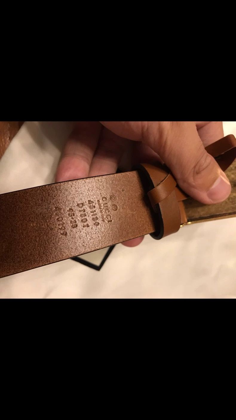 Gucci Gucci Belt with Bronze Metal Buckle Size ONE SIZE - 4 Thumbnail