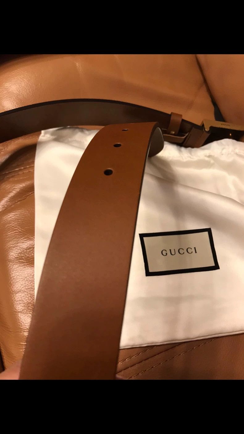 Gucci Gucci Belt with Bronze Metal Buckle Size ONE SIZE - 5 Thumbnail
