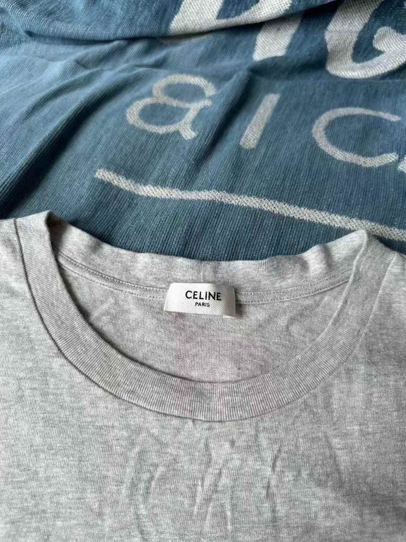 Celine Celine Paris Gray Short Sleeve T-Shirt Size M / US 6-8 / IT 42-44 - 2 Thumbnail