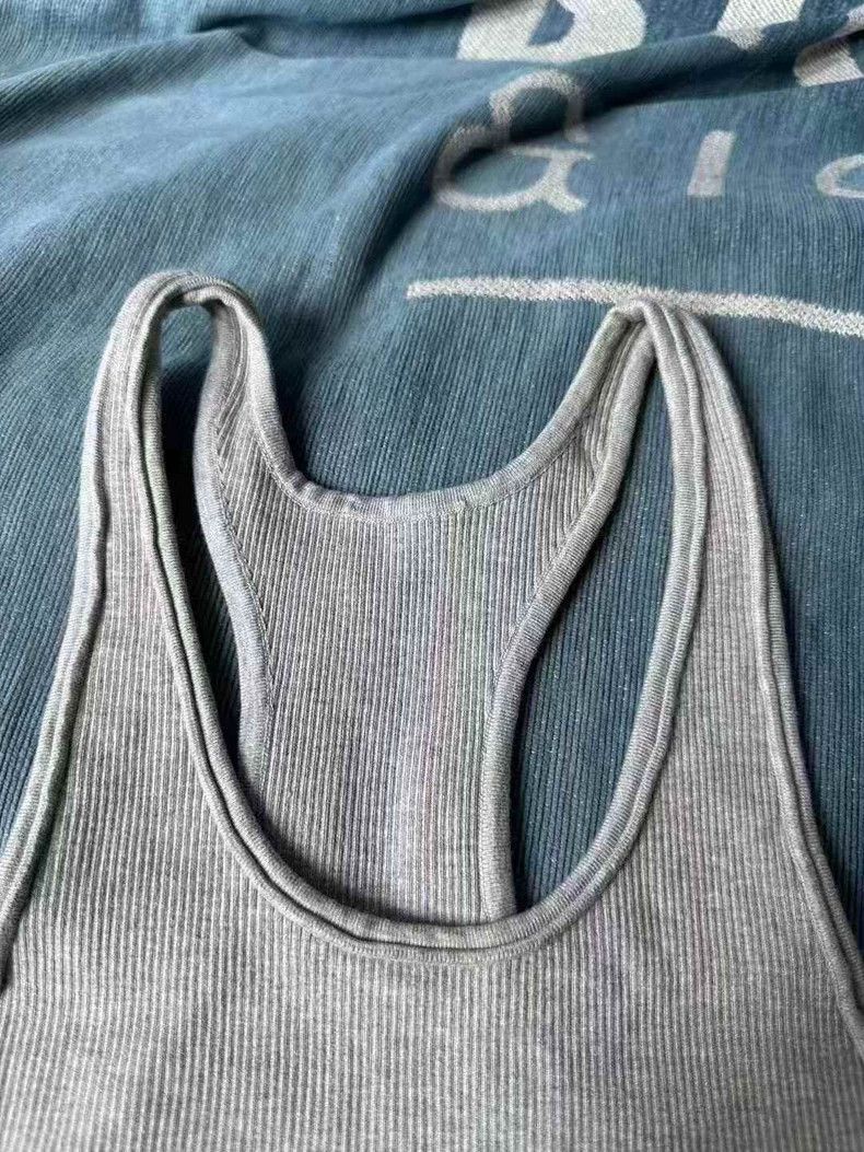 Celine Celine Gray Knit Tank Top Size L / US 10 / IT 46 - 2 Thumbnail