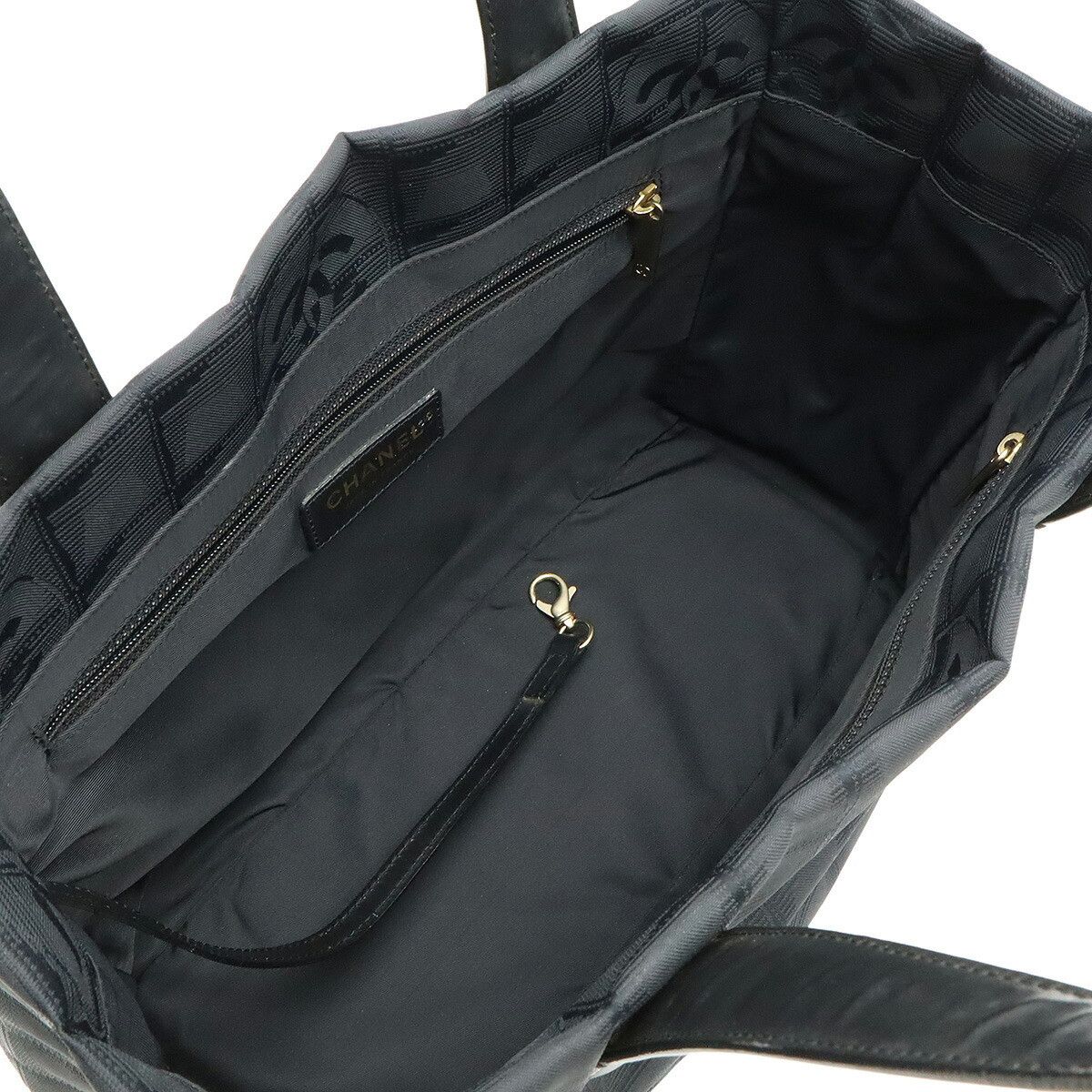 Chanel Chanel Chanel New Travel Line Nylon Jacquard 2way Bag Leather Shoulder Bag A20457 Size ONE SIZE - 6 Thumbnail