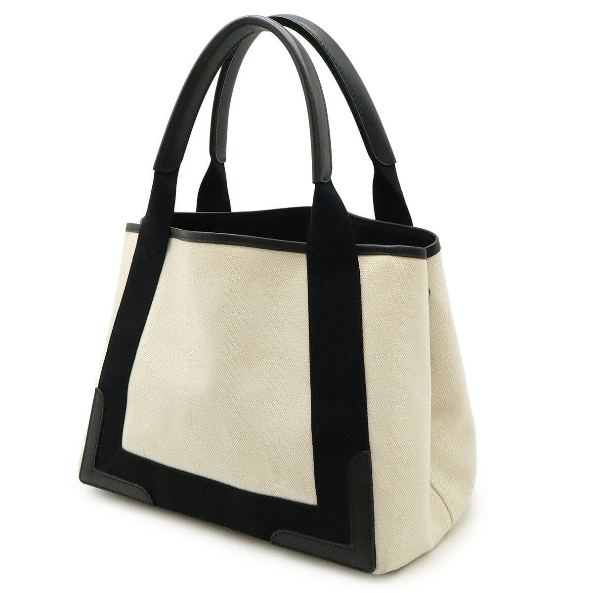 Balenciaga Balenciaga Balenciaga Navy Cabas Canvas Leather Tote Bag Canvas Tote Bag 339933 Size ONE SIZE - 2 Thumbnail