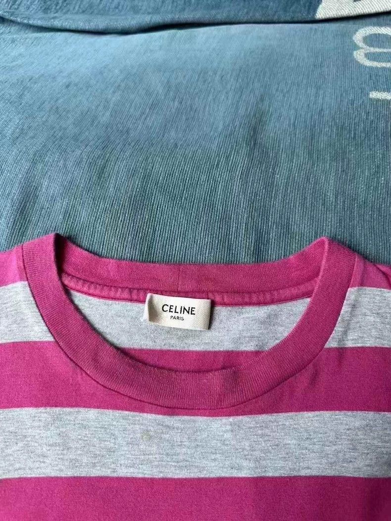 Celine Celine Striped Short Sleeve T-Shirt Size L / US 10 / IT 46 - 2 Thumbnail