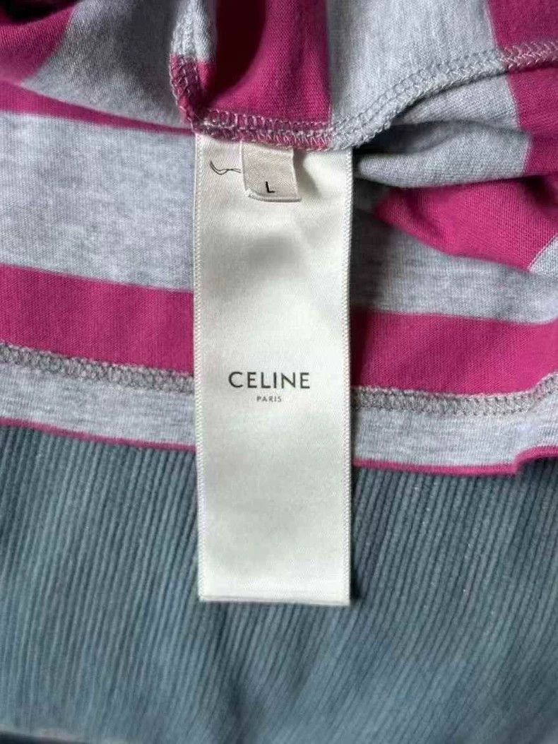 Celine Celine Striped Short Sleeve T-Shirt Size L / US 10 / IT 46 - 3 Thumbnail