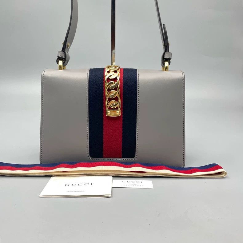 Gucci Gucci Sylvie Shoulder Bag with Gold Detail Size ONE SIZE - 2 Thumbnail