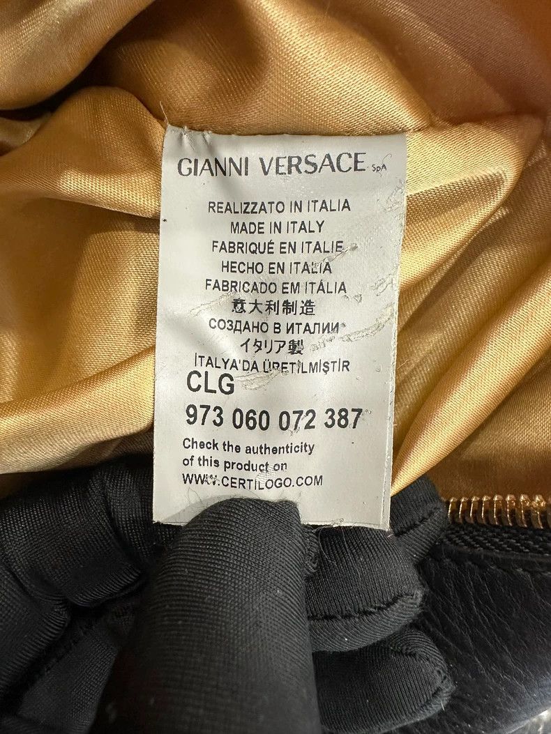 Versace Versace Black Gold Safety Pin Shoulder Bag Size ONE SIZE - 9 Thumbnail