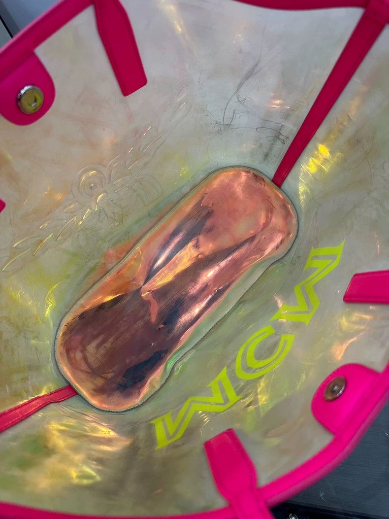 MCM MCM Colorful Transparent PVC Pink Tote Bag Size ONE SIZE - 7 Thumbnail