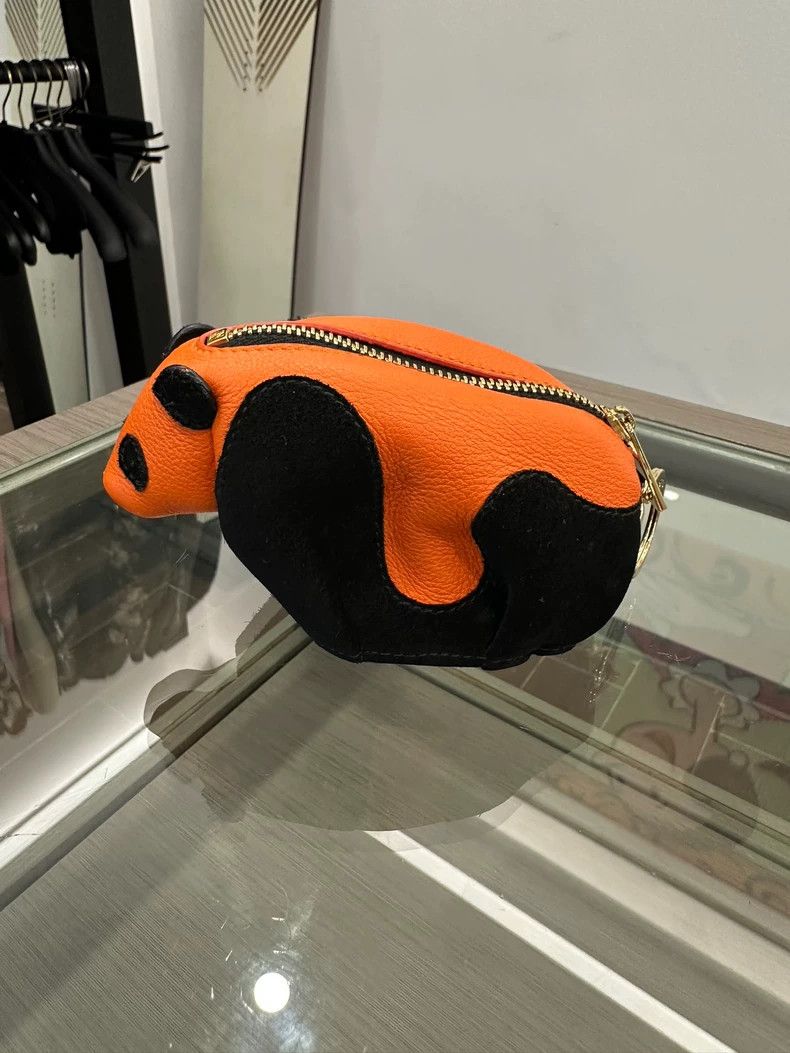 Loewe Loewe Panda Coin Purse Orange Black Size ONE SIZE - 3 Thumbnail