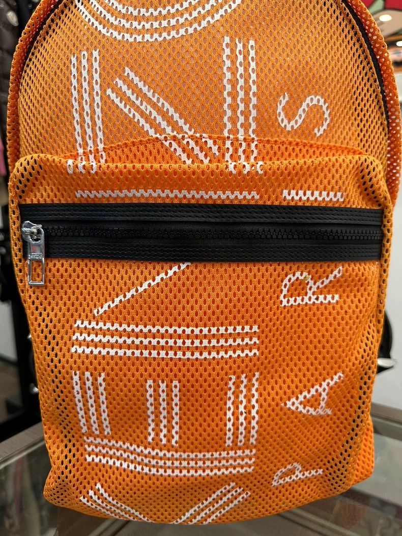 Kenzo Kenzo Orange Logo Mesh Backpack 28cm Size ONE SIZE - 3 Thumbnail