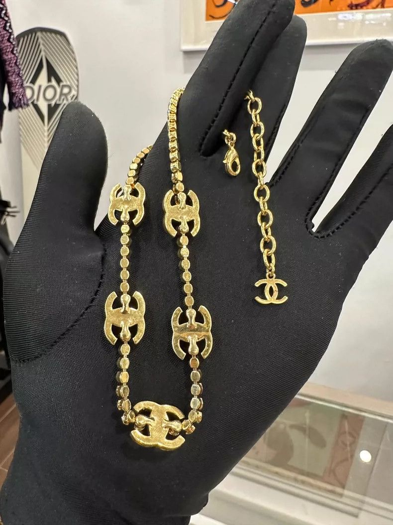 Chanel Chanel Gold Double C Choker Necklace Size ONE SIZE - 5 Thumbnail