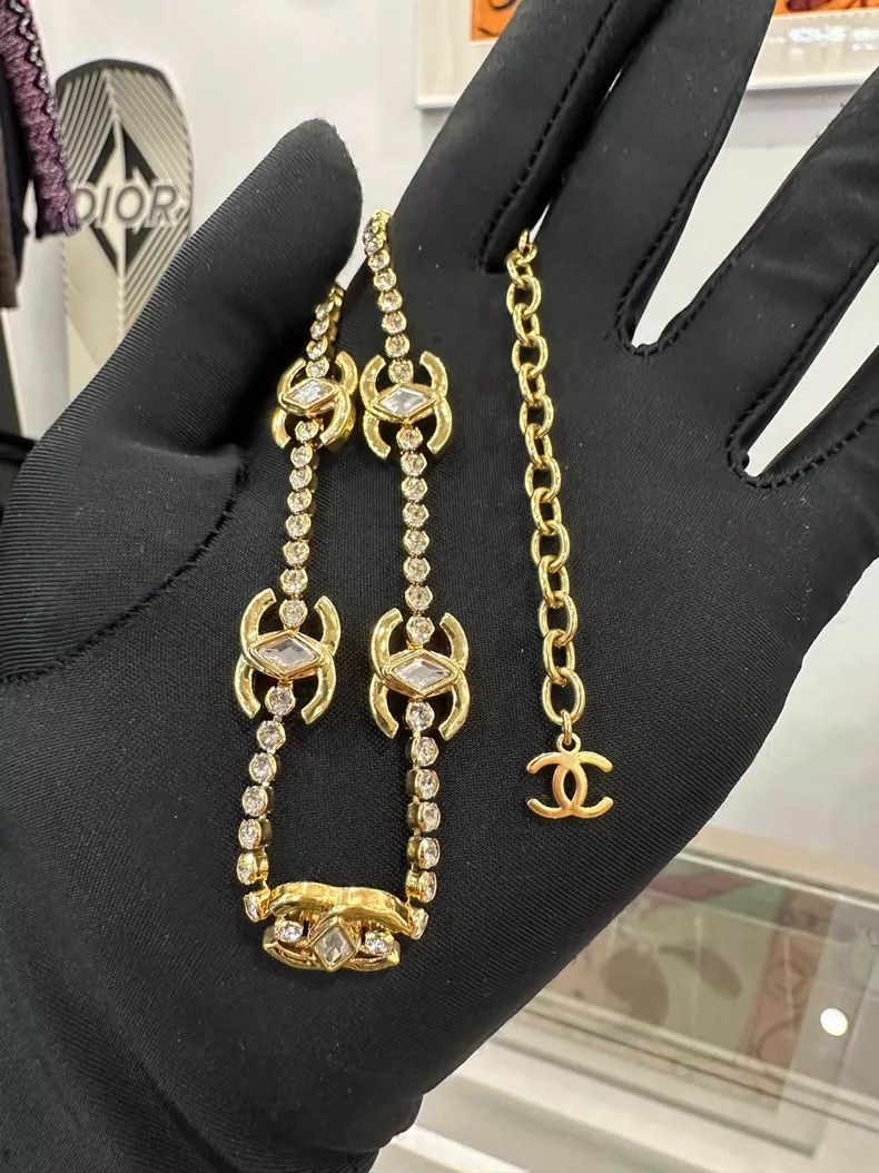 Chanel Chanel Gold Double C Choker Necklace Size ONE SIZE - 4 Thumbnail
