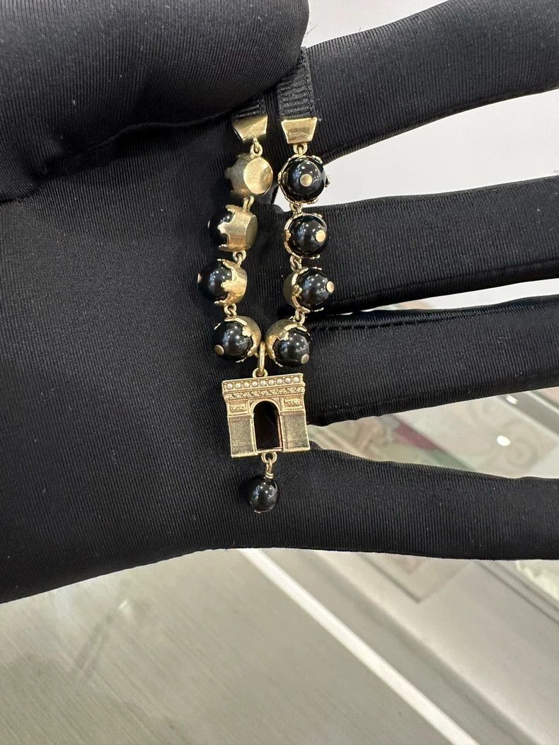 Dior Dior Black Pearl Logo Necklace Size ONE SIZE - 4 Thumbnail