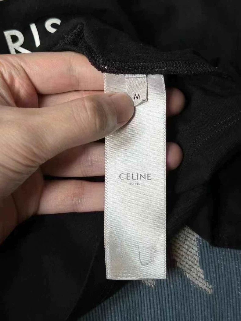 Celine Celine Short Sleeve Crop Top Black Size M / US 6-8 / IT 42-44 - 3 Thumbnail