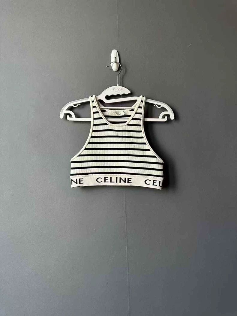 Celine Celine Striped Knit Crop Top Size XS / US 0-2 / IT 36-38 - 4 Thumbnail