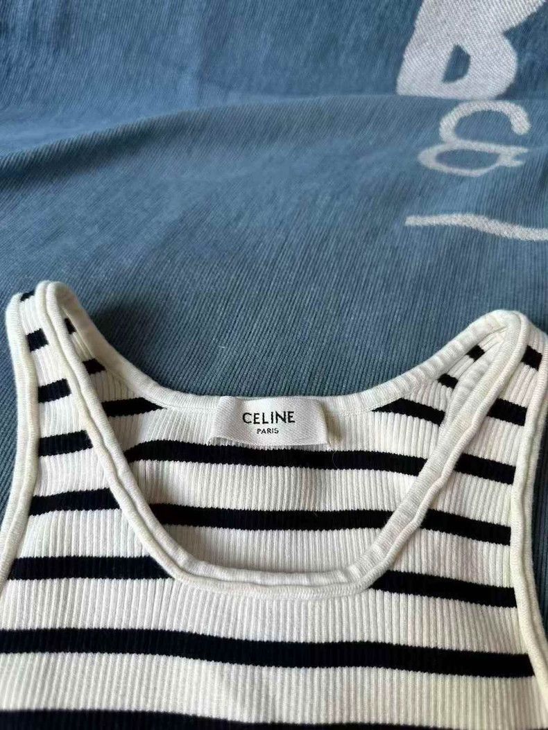Celine Celine Striped Knit Crop Top Size XS / US 0-2 / IT 36-38 - 5 Thumbnail