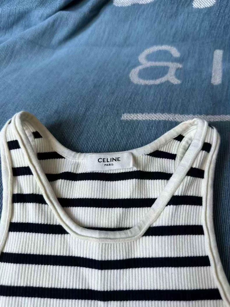 Celine Celine Striped Knit Crop Top Size XS / US 0-2 / IT 36-38 - 2 Thumbnail