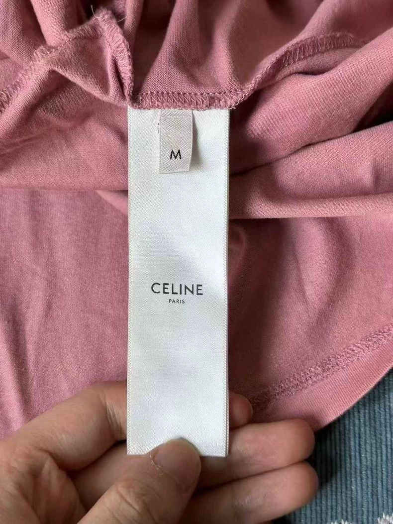 Celine Celine Paris Pink Short Sleeve Shirt Size M / US 6-8 / IT 42-44 - 3 Thumbnail