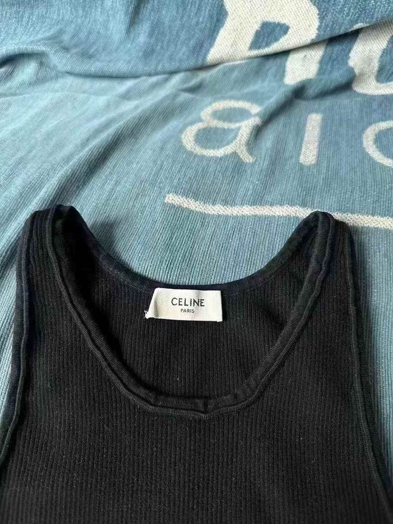 Celine Celine Black Knitted Sleeveless Top Size S / US 4 / IT 40 - 2 Thumbnail