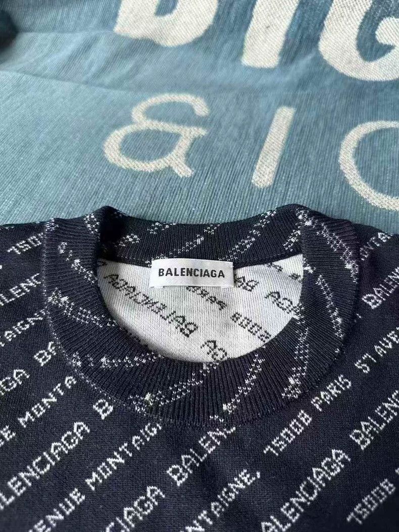 Balenciaga Balenciaga Logo Sweater in Dark Color Size XL / US 12-14 / IT 48-50 - 3 Thumbnail