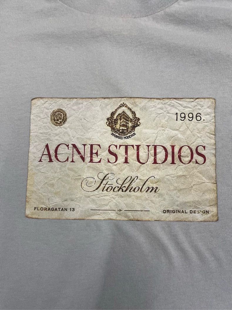 Acne Studios Acne Studios Logo Long Sleeve T-Shirt Grey Size M / US 6-8 / IT 42-44 - 3 Thumbnail