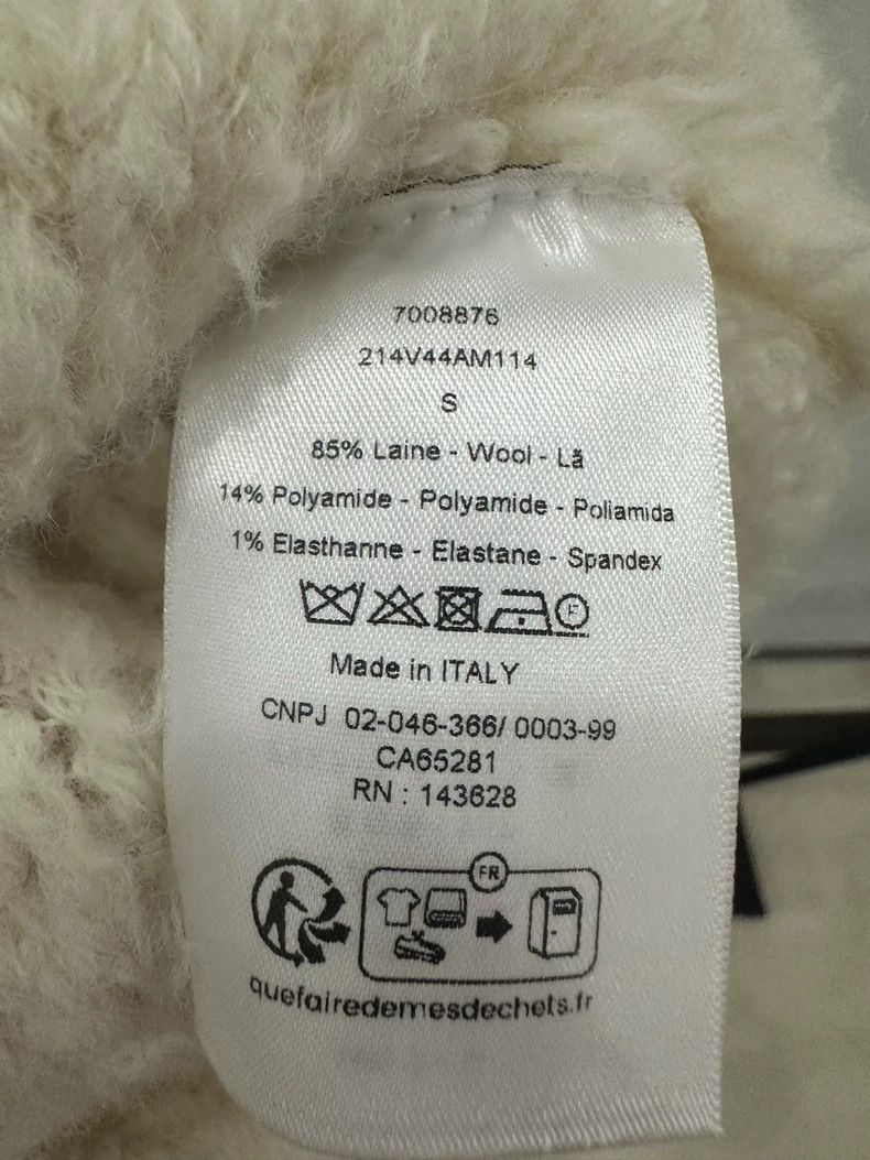 Dior Dior White Teddy Jacket Outerwear S Size Size S / US 4 / IT 40 - 4 Thumbnail